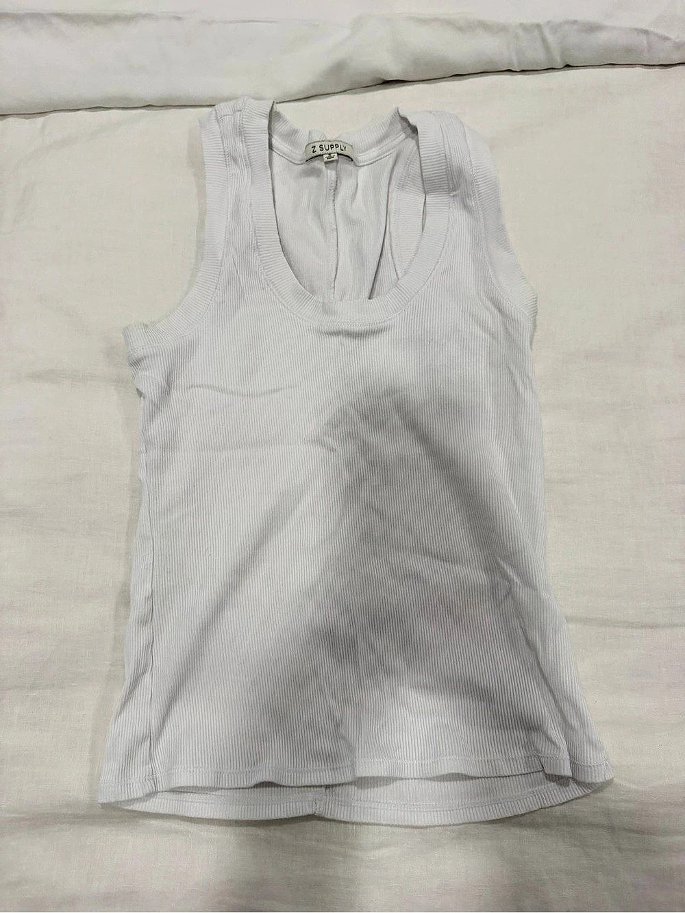 Z Supply Ribbed Tank Top in White Size Small Like New